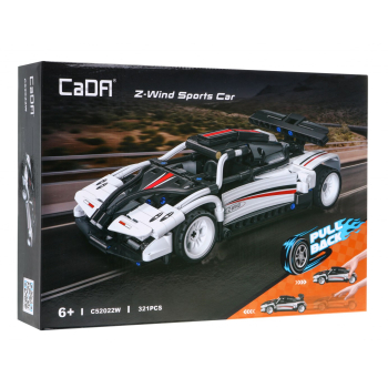 Klocki techniczne CaDA 321 el. Auto sportowe Z-Wind z napędem Pull-back dla dzieci 6+